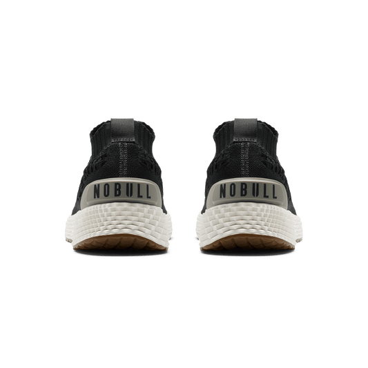 Jet Black Allday Knit Shoe Back Angle.