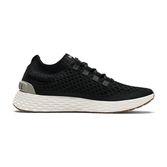 Jet Black Allday Knit Shoe Medial Angle.