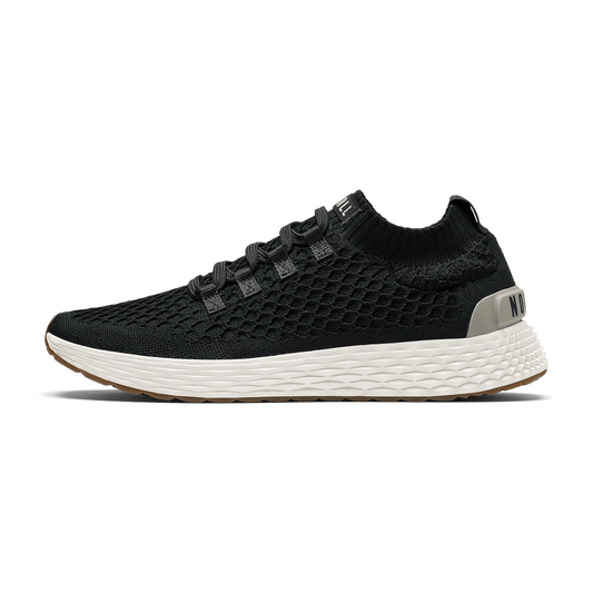 Jet Black Allday Knit Shoe Side Angle.