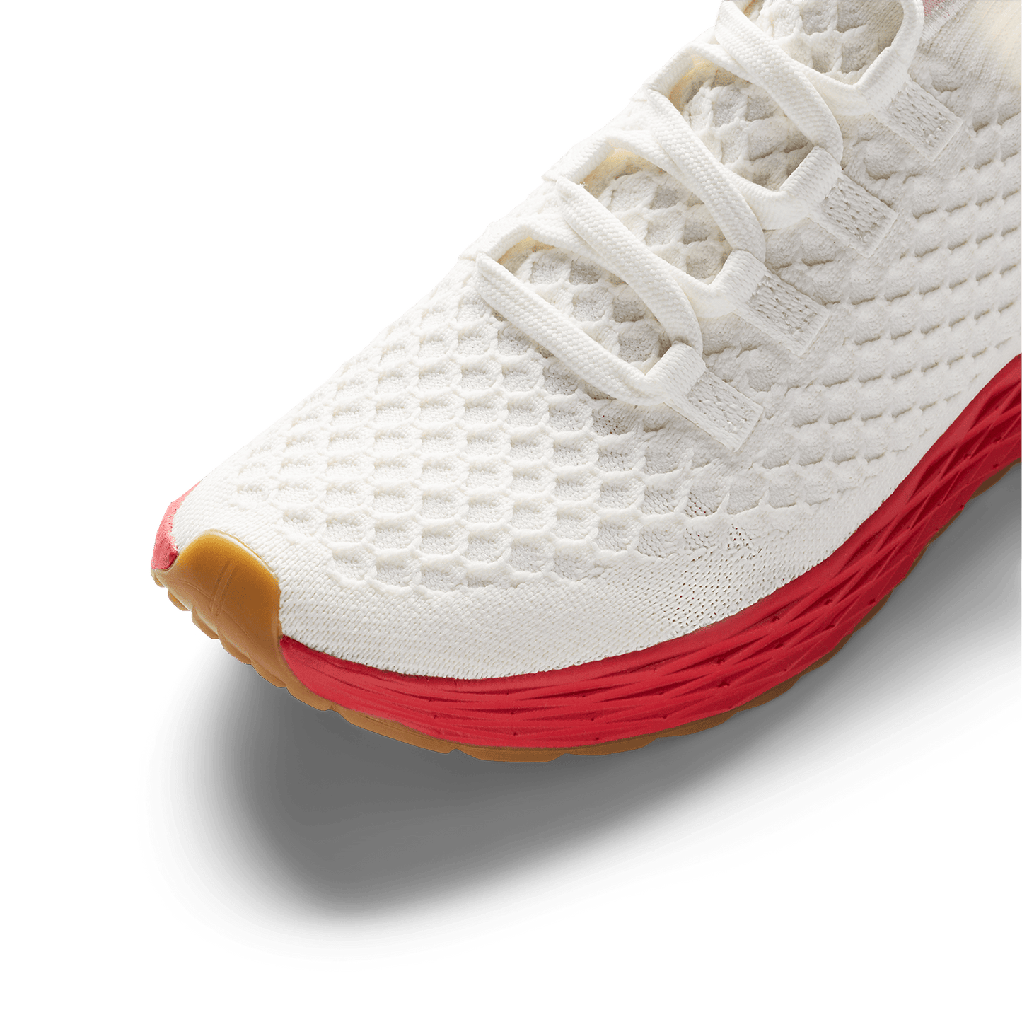 Classic White Punch Allday Knit Shoe Detail Angle.