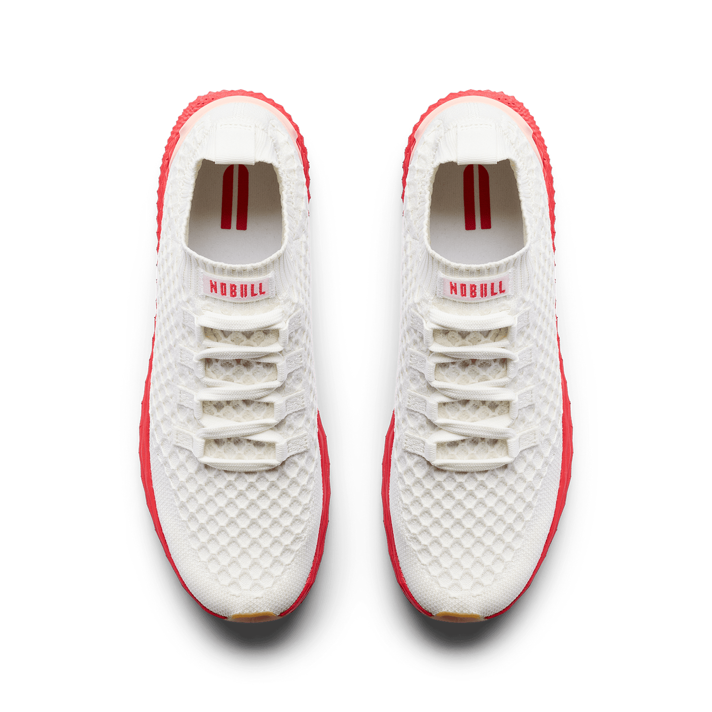 Classic White Punch Allday Knit Shoe Overhead Angle.