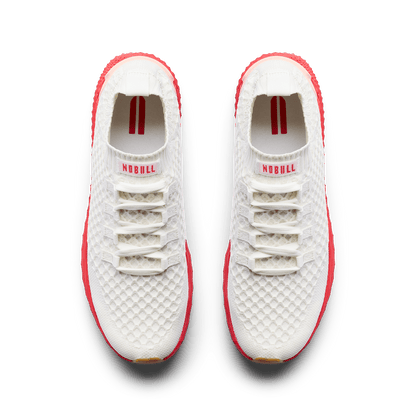Classic White Punch Allday Knit Shoe Overhead Angle.