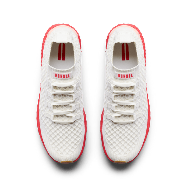 Classic White Punch Allday Knit Shoe Overhead Angle.
