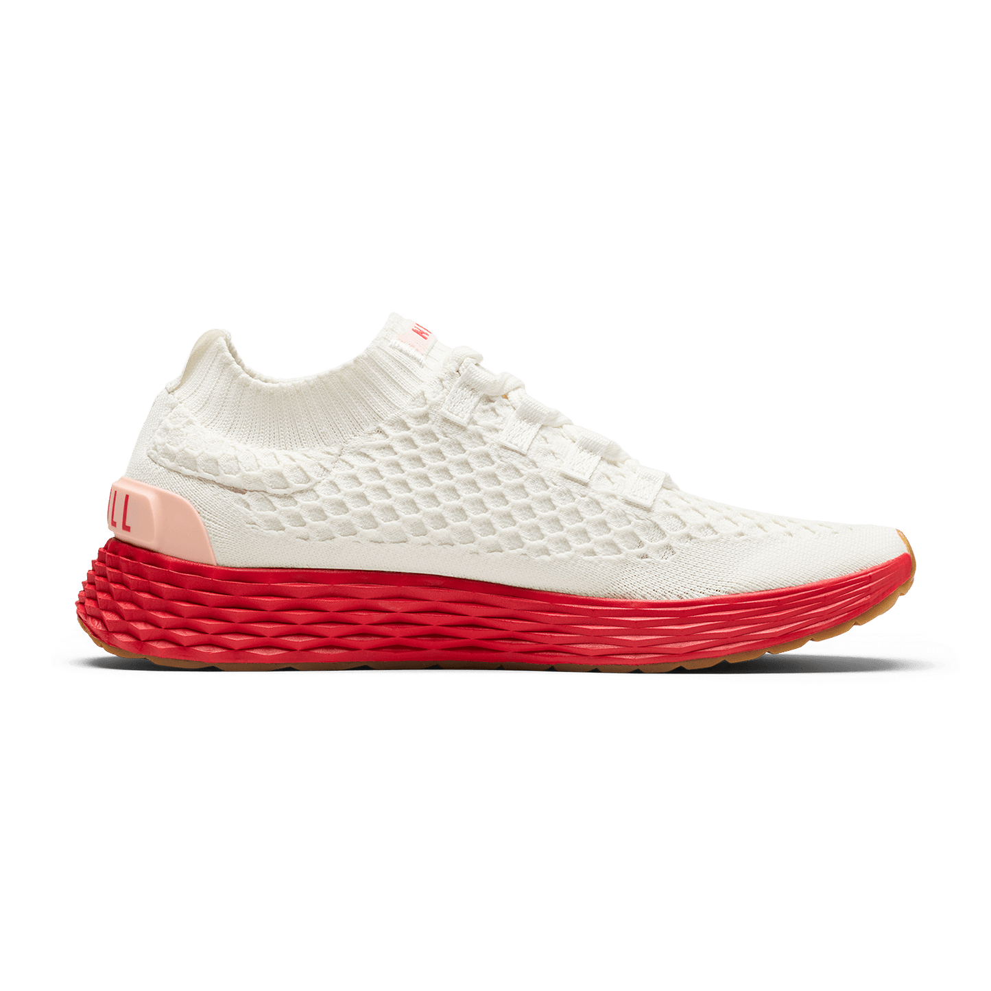 Classic White Punch Allday Knit Shoe Medial Angle.
