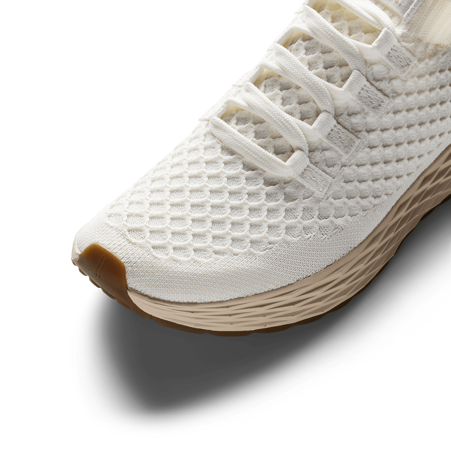 Classic White Lunar Allday Knit Shoe Detail Angle.
