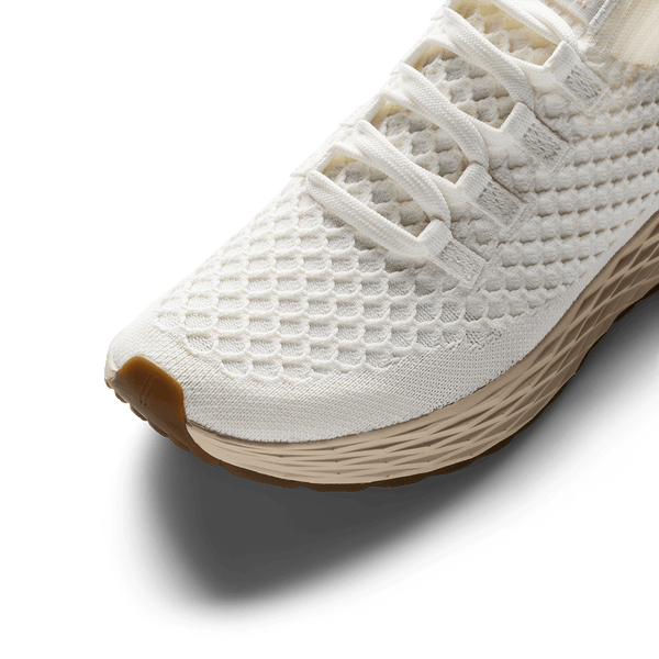 Classic White Lunar Allday Knit Shoe Detail Angle.