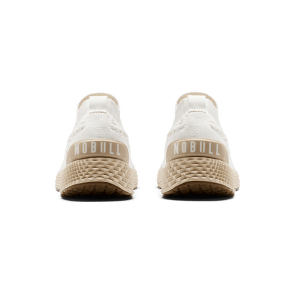 Classic White Lunar Allday Knit Shoe Back Angle.