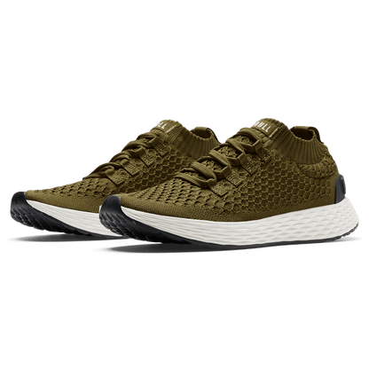 Tactical Green Allday Knit Shoe Quarter Angle.