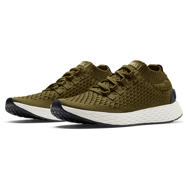 Tactical Green Allday Knit Shoe Quarter Angle.