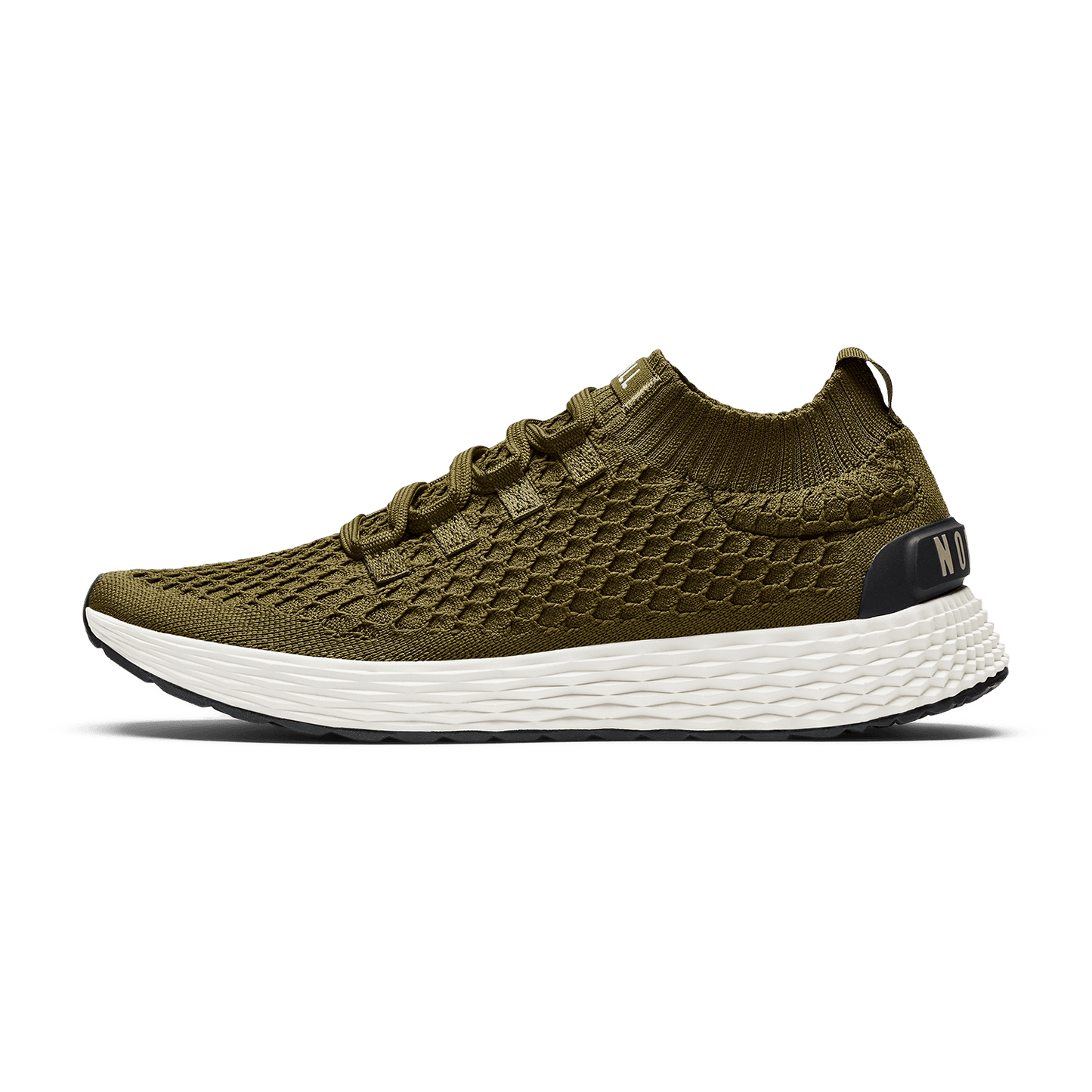 Tactical Green Allday Knit Shoe Side Angle.