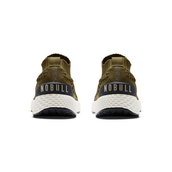 Tactical Green Allday Knit Shoe Back Angle.