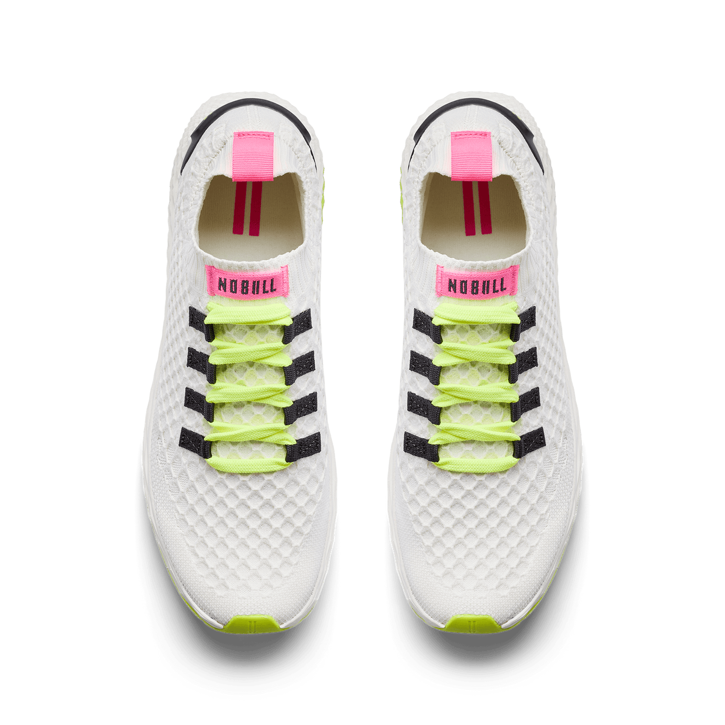 Classic White Yellow Alert Allday Knit Overhead Angle.