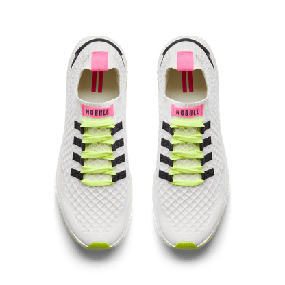 Classic White Yellow Alert Allday Knit Overhead Angle.