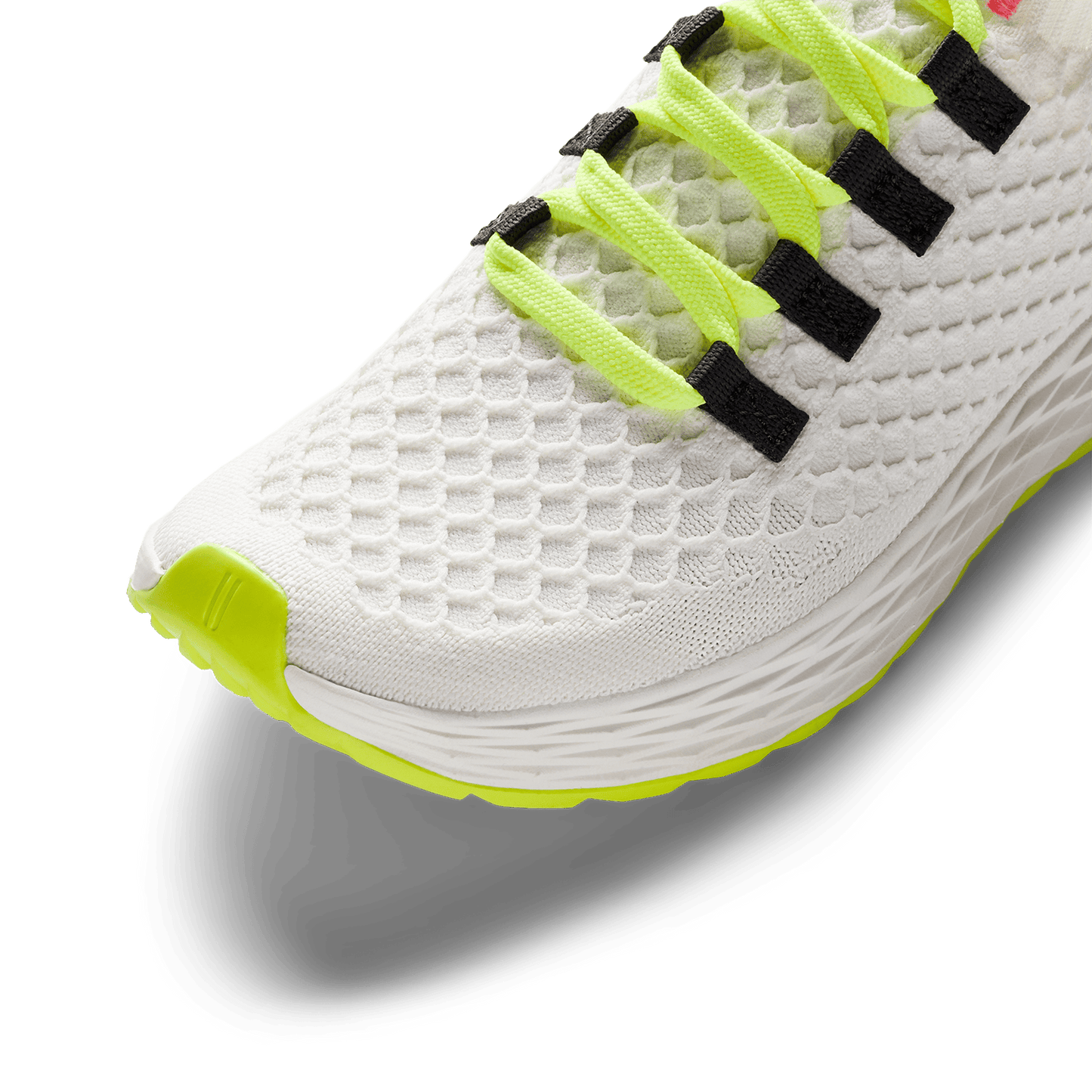 Classic White Yellow Alert Allday Knit Detail Angle.