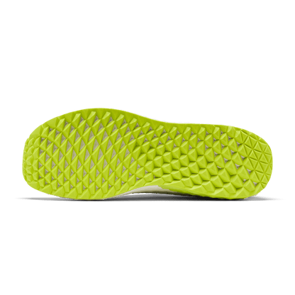 Classic White Yellow Alert Allday Knit Bottom Angle.