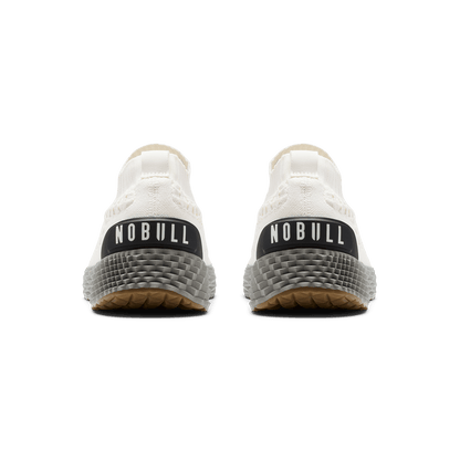 Classic White Ash Allday Knit Shoe Back Angle.