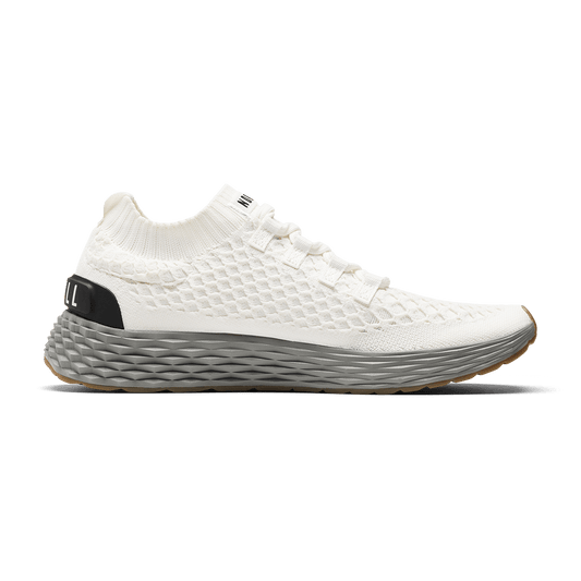 Classic White Ash Allday Knit Shoe Medial Angle.