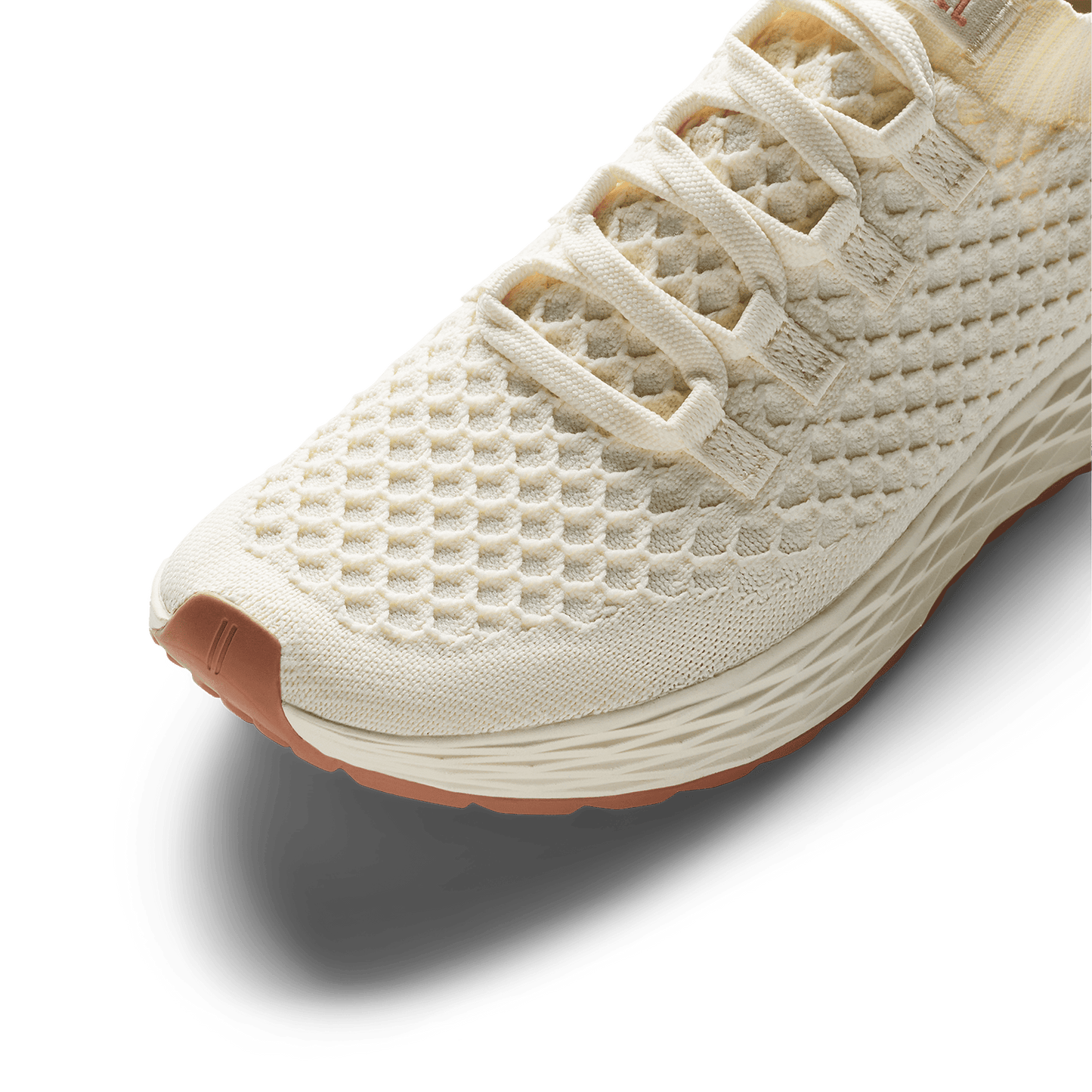 Mineral White Clay Allday Knit Shoe Detail Angle.