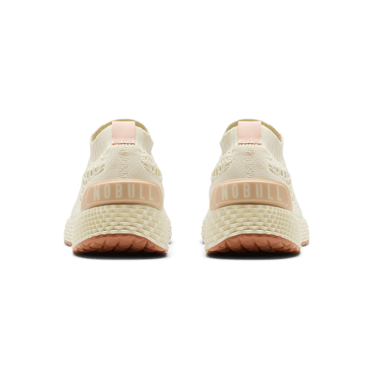 Mineral White Clay Allday Knit Shoe Back Angle.