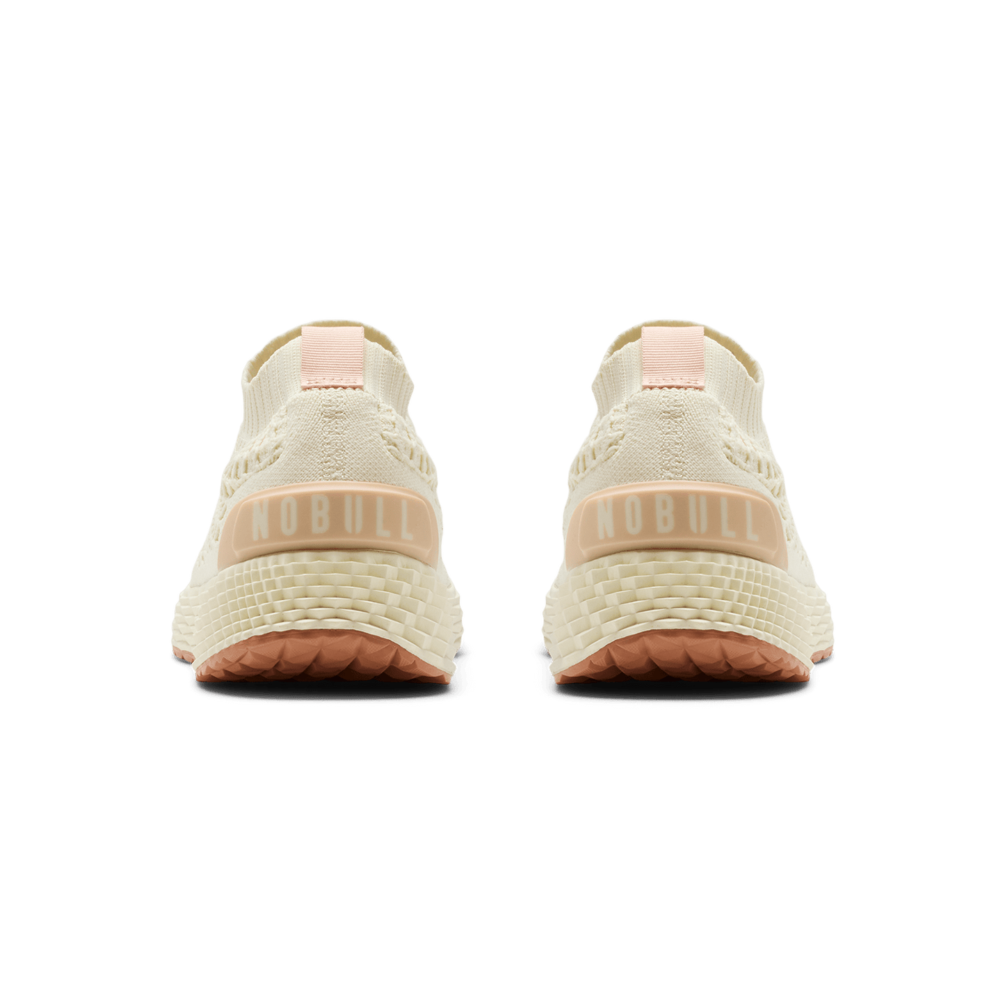 Mineral White Clay Allday Knit Shoe Back Angle.