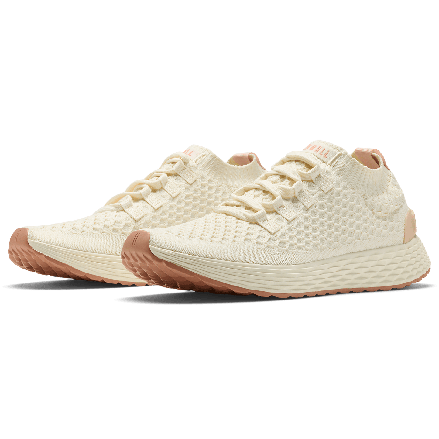 Mineral White Clay Allday Knit Shoe Quarter Angle.