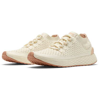 Mineral White Clay Allday Knit Shoe Quarter Angle.