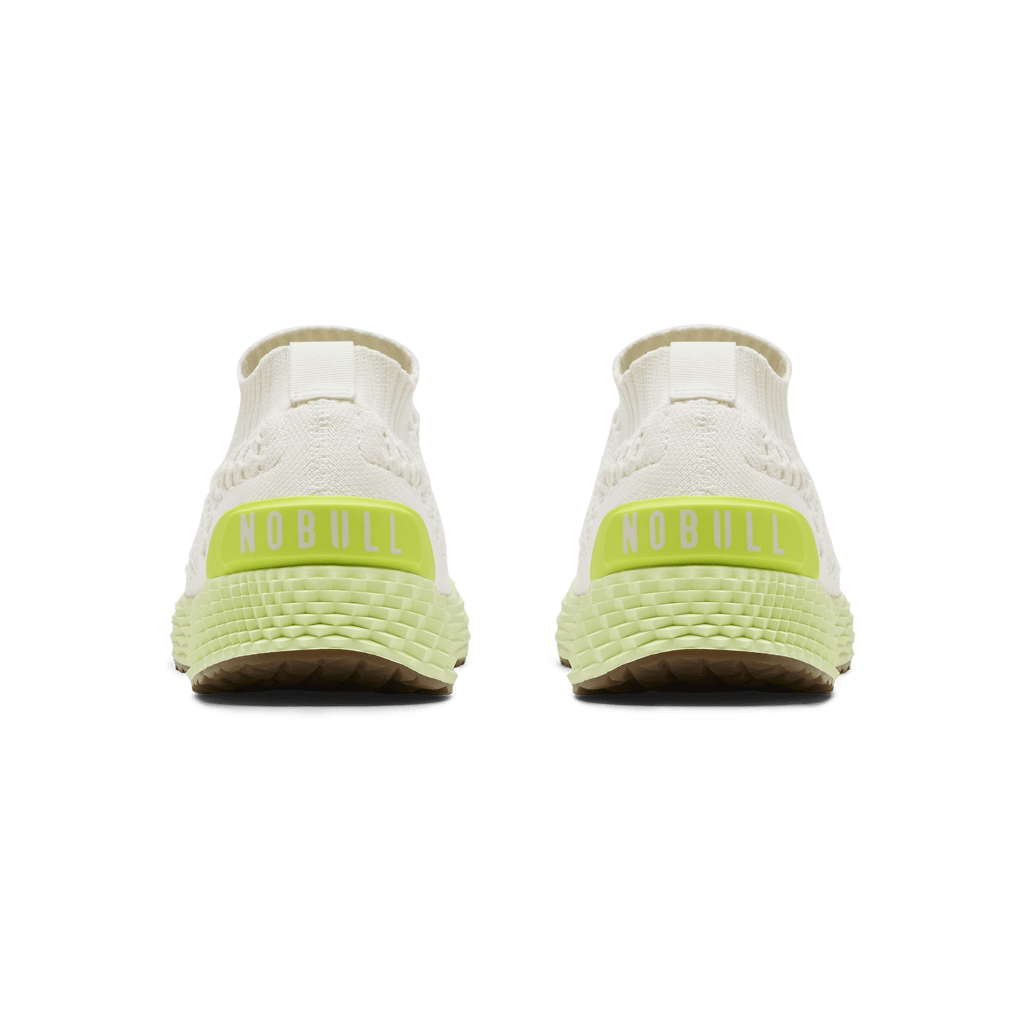 Classic White Pear Allday Knit Shoe Back Angle.