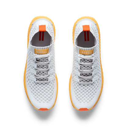 Classic White Blaze Allday Knit Shoe Overhead Angle.