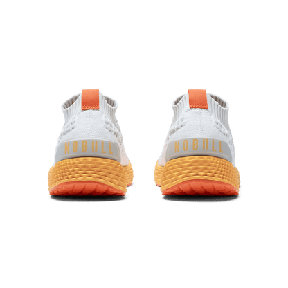 Classic White Blaze Allday Knit Shoe Back Angle.
