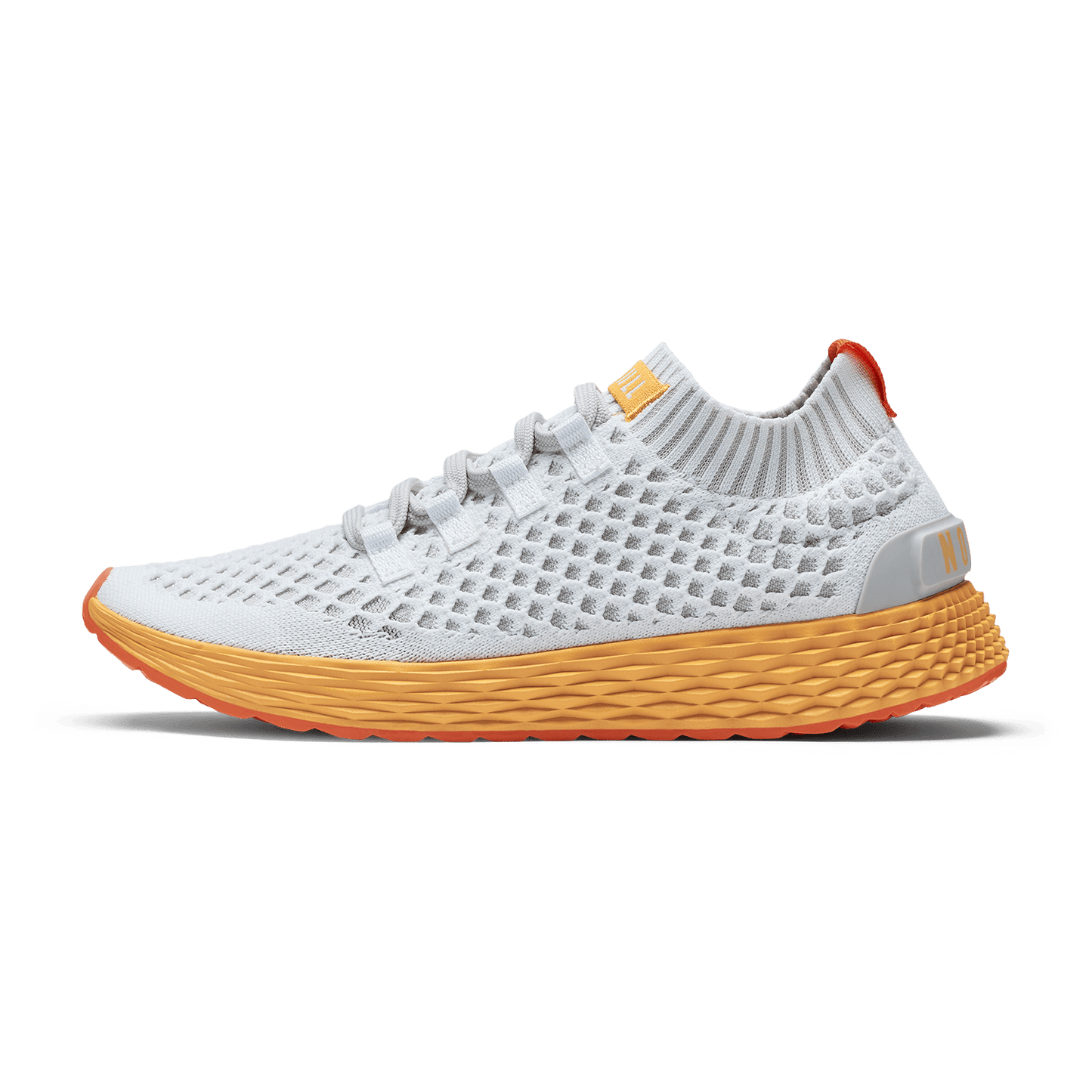 Classic White Blaze Allday Knit Shoe Side Angle.