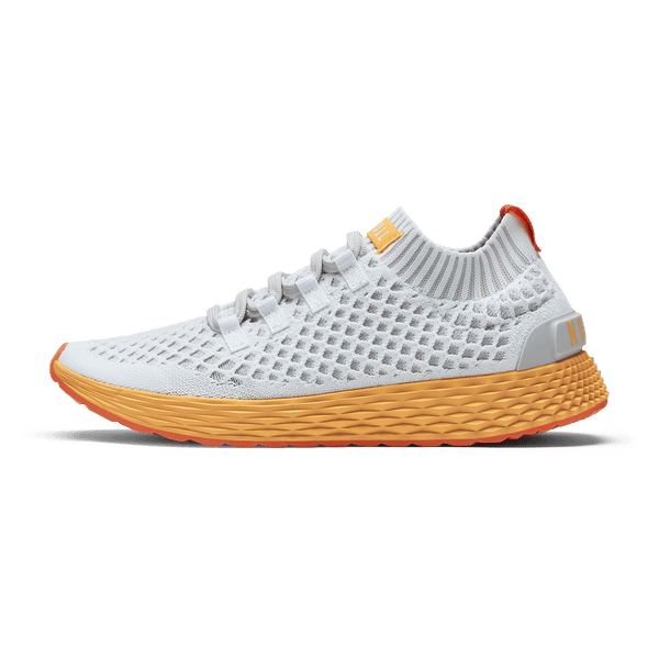 Classic White Blaze Allday Knit Shoe Side Angle.