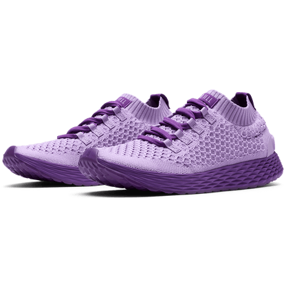 Purple Magic Allday Knit Shoe Front Side Angle.