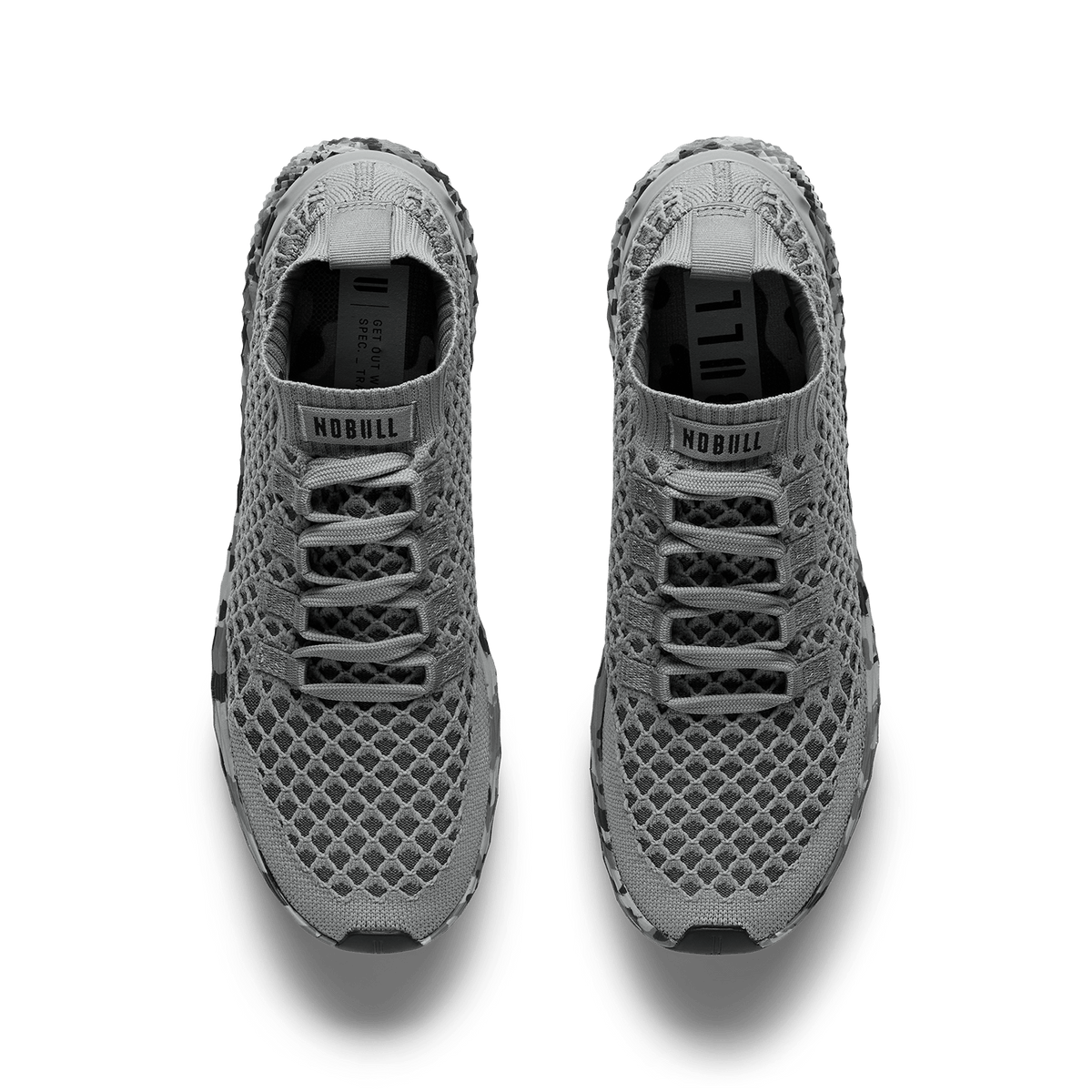 Gray Jungle Camo Allday Knit Shoe Overhead Angle.