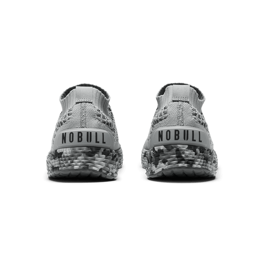 Gray Jungle Camo Allday Knit Shoe Back Angle.