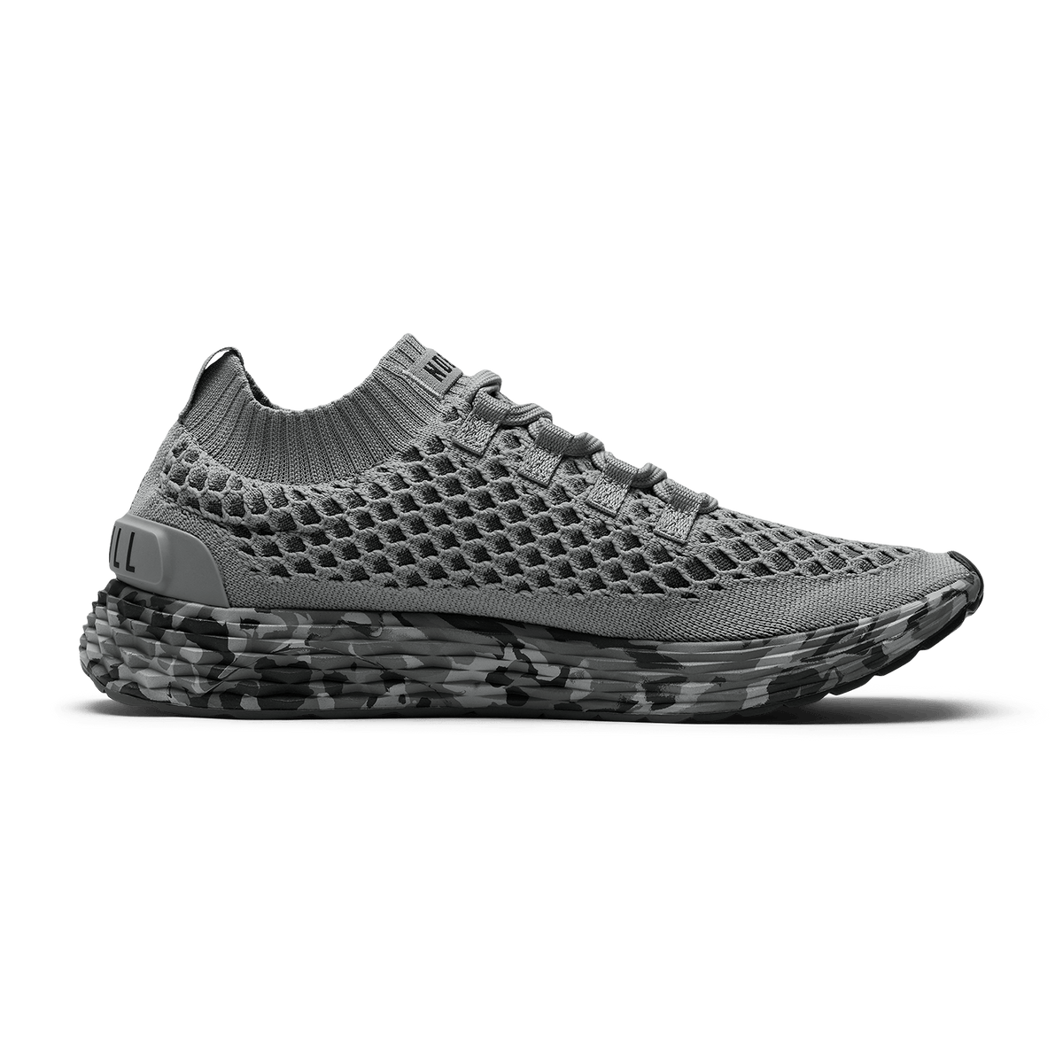 Gray Jungle Camo Allday Knit Shoe Medial Angle.