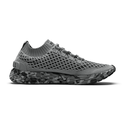 Gray Jungle Camo Allday Knit Shoe Medial Angle.