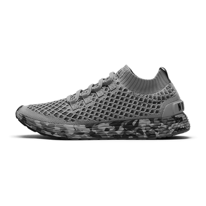 Gray Jungle Camo Allday Knit Shoe Side Angle.