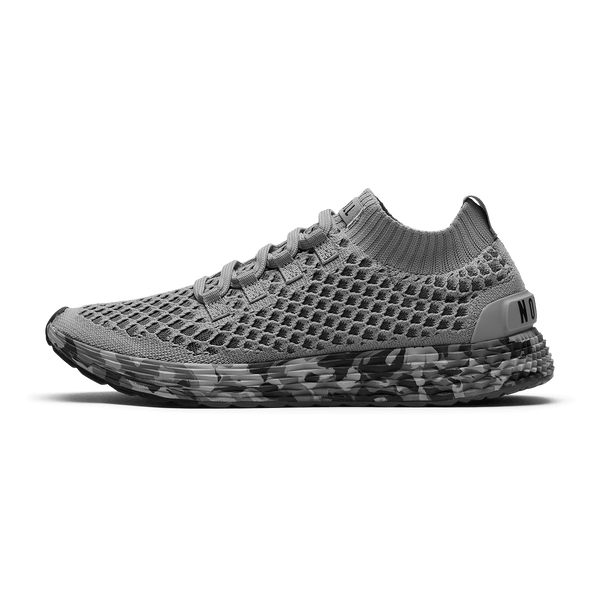 Gray Jungle Camo Allday Knit Shoe Side Angle.