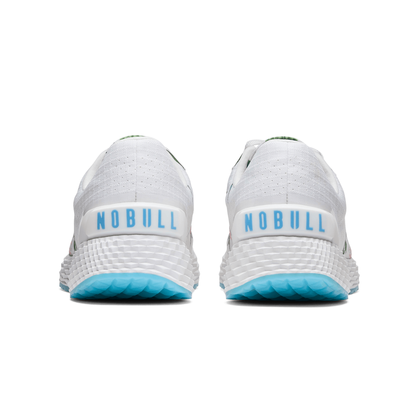 White Take Your Flowers Allday Ripstop Shoes Heel Angle