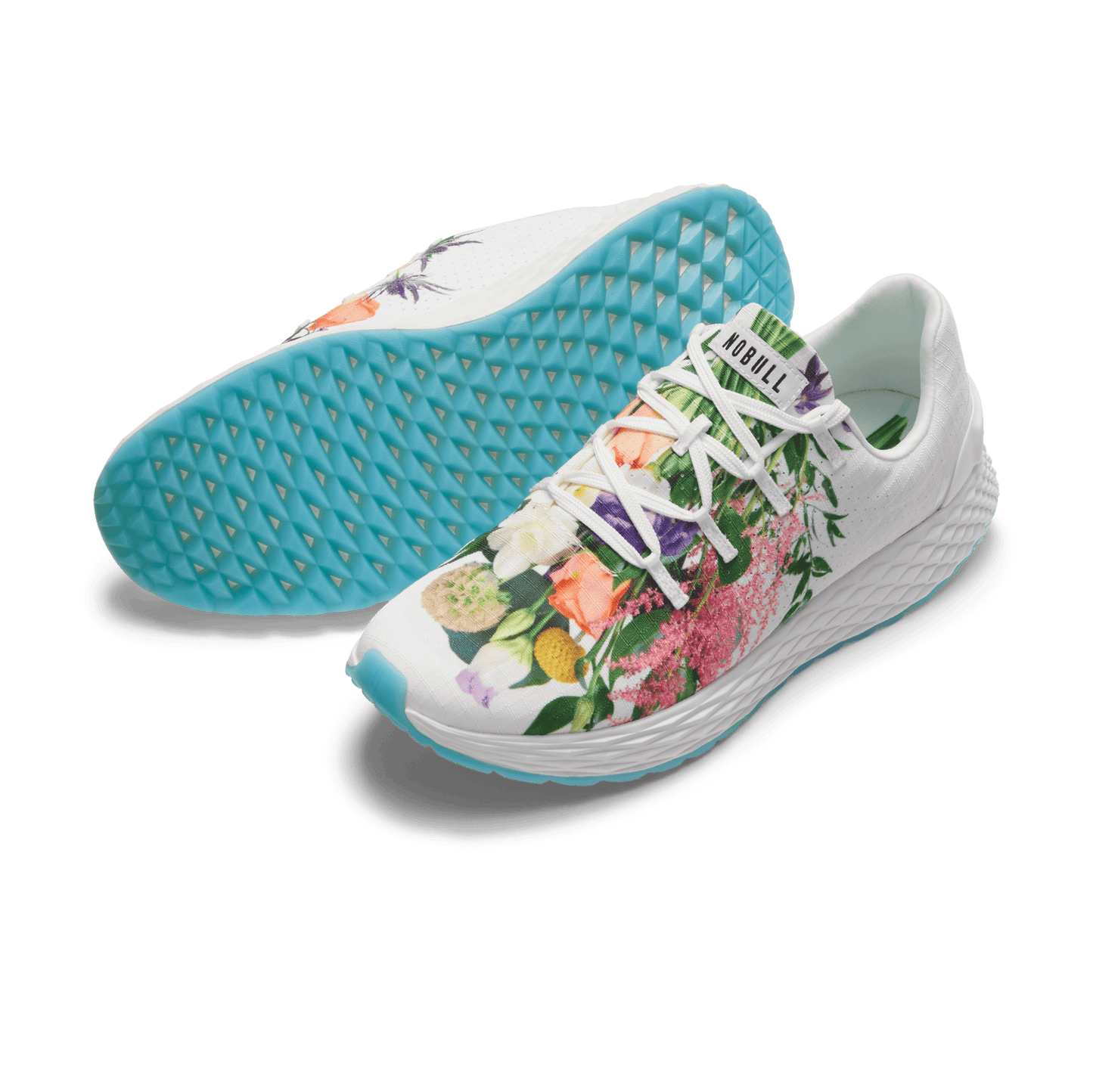 White Take Your Flowers Allday Ripstop Shoes Angled