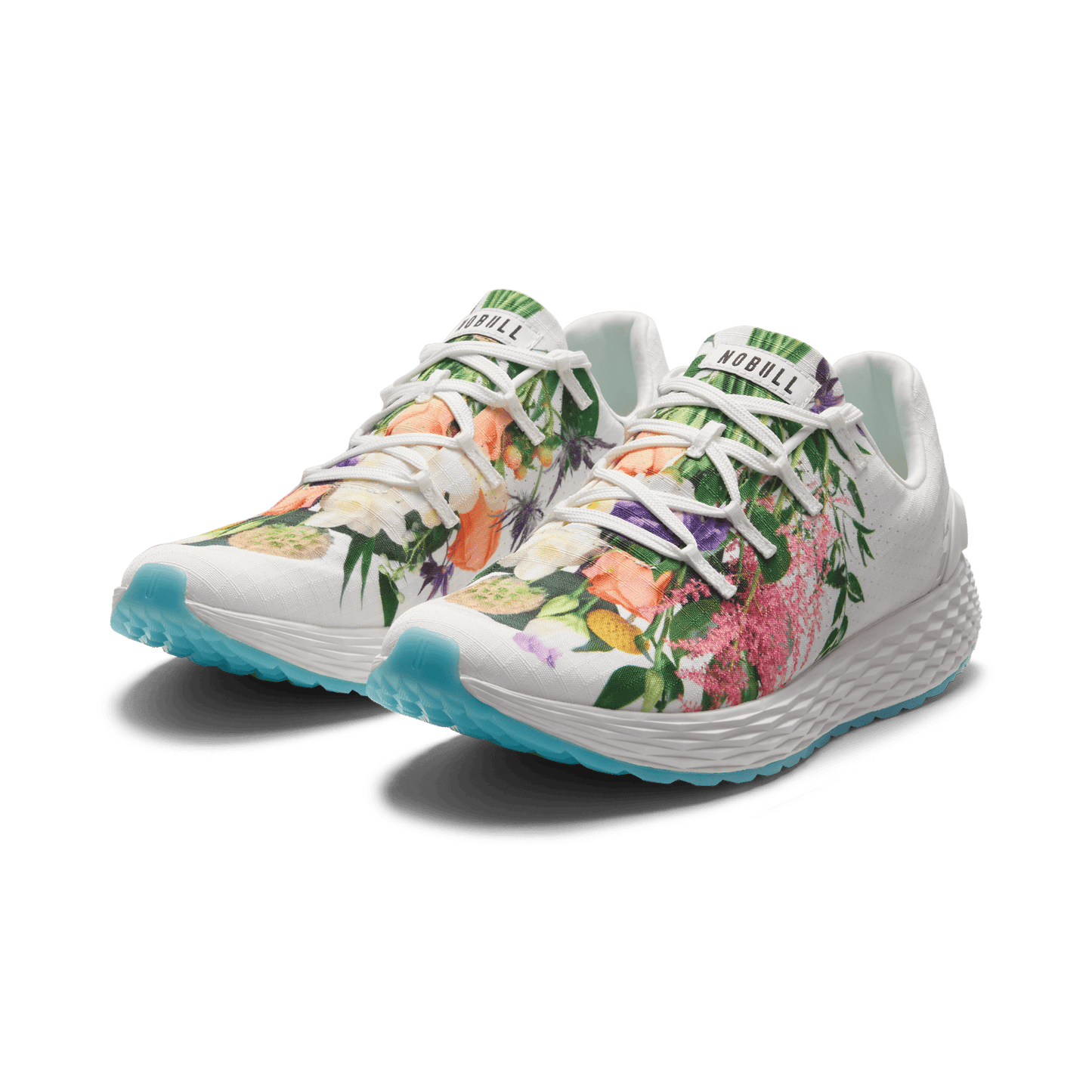 White Take Your Flowers Allday Ripstop Shoes Front Angle