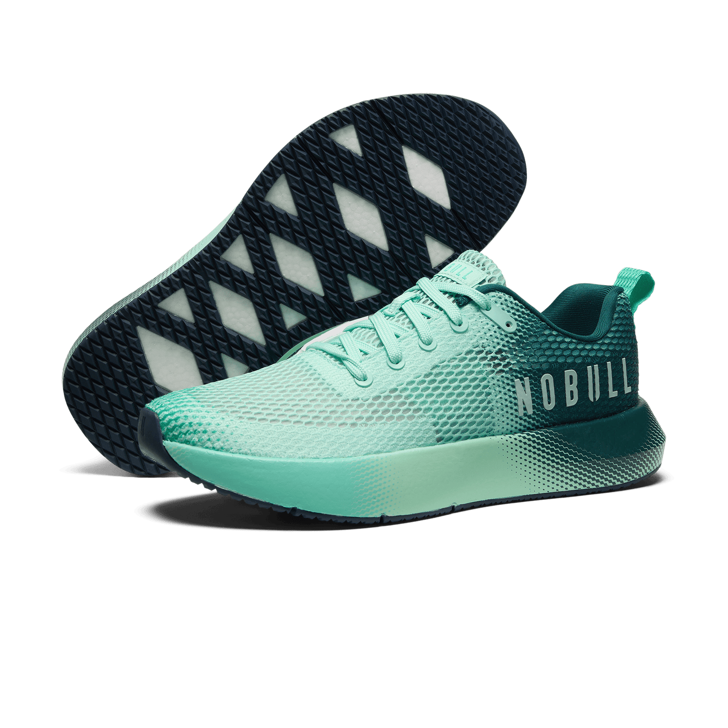 Dark Aqua Drive Mesh Shoe Angled.