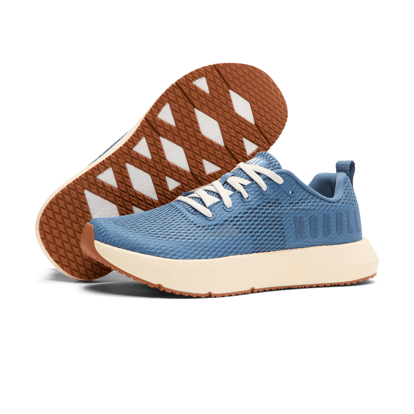 Mineral Blue Drive Mesh Shoes Angled.