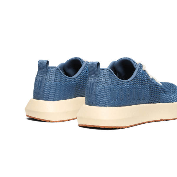 Mineral Blue Drive Mesh Shoes Back Side Angle.