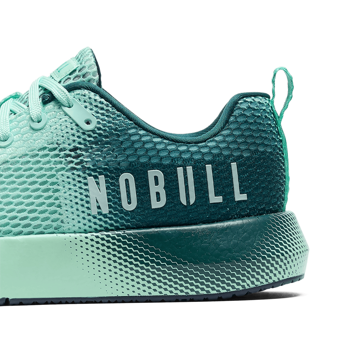 Dark Aqua Drive Mesh Shoe Logo Detail Angle.