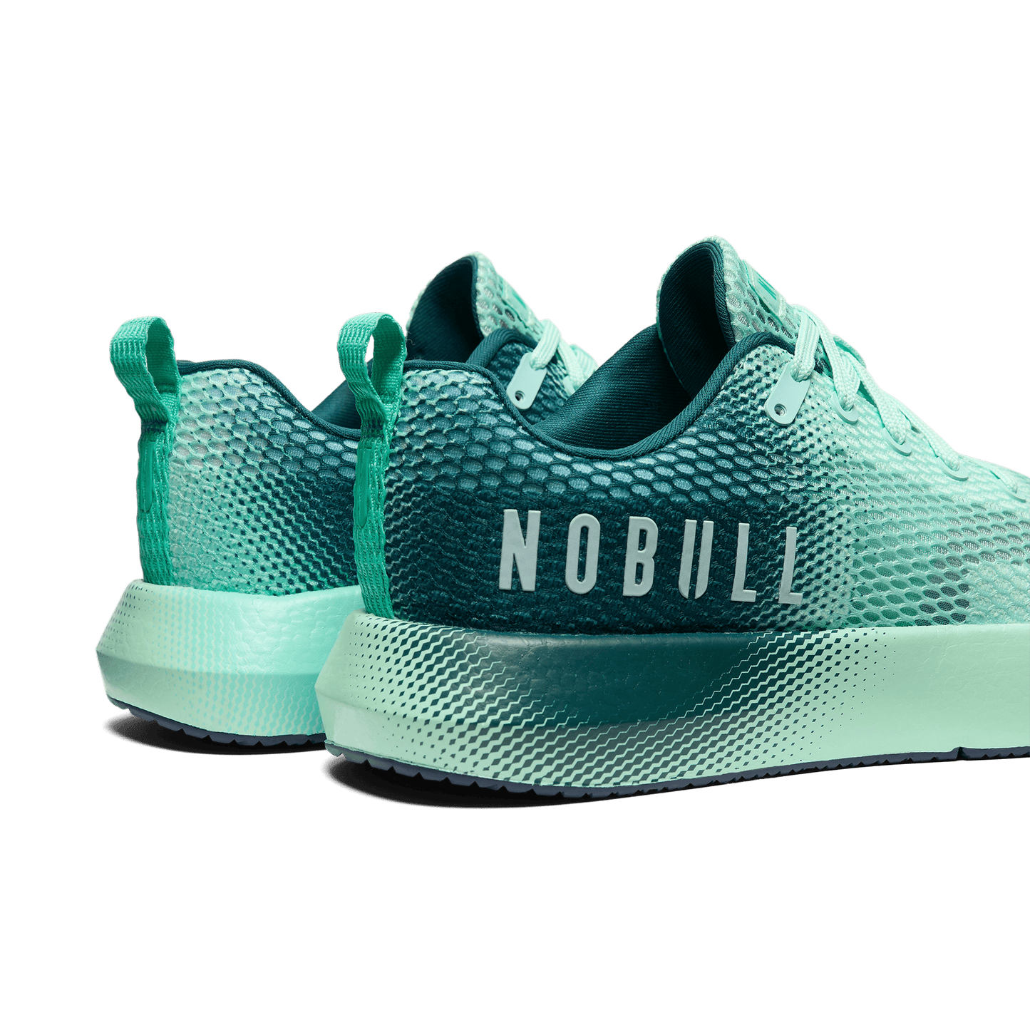 Dark Aqua Drive Mesh Shoe Back Side Angle.