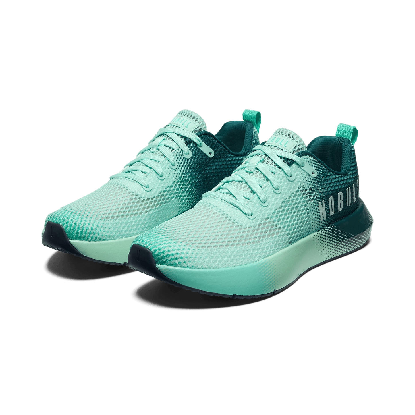 Dark Aqua Drive Mesh Shoe Front Side Angle.