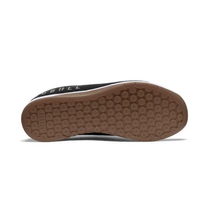 Black White Gum Outwork Shoes Bottom Angle.