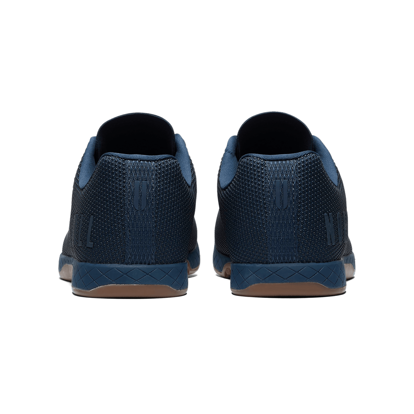 Navy Gum Outwork Shoes Back Angle.
