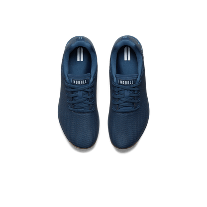 Navy Gum Outwork Shoes Above Angle.